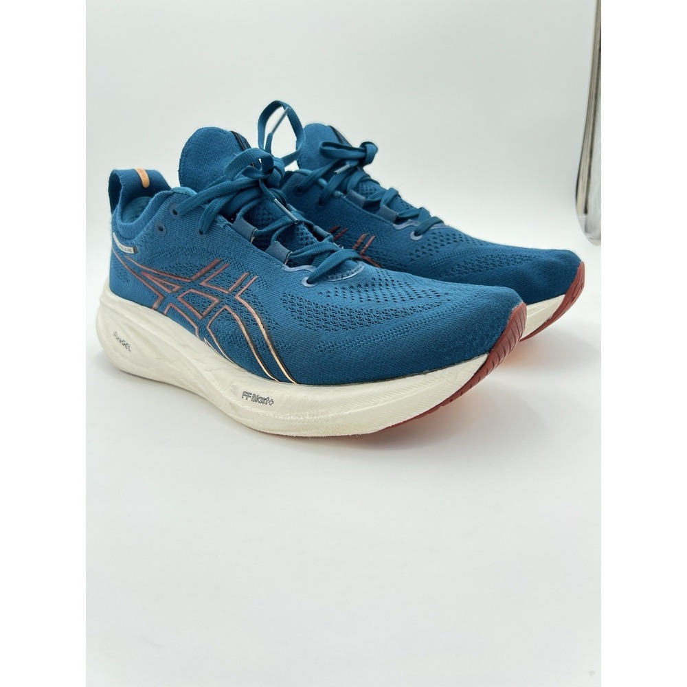 ASICS Women's Blue Running Shoes Athletic Walking Gym Sneakers Comfort Size 10